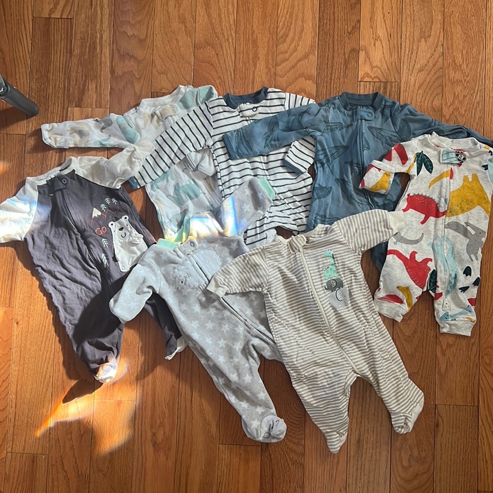 Newborn Boy Sleeper Bundle (7 sleepers!)